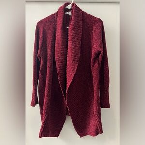 Seven7 Deep Red Cardigan Sweater
